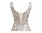 Silver Jacquard High-Low Dress