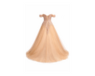 Champagne Lace Corset Ball Gown
